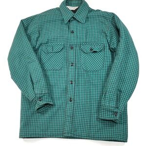 Vintage Frostproof Mens M Quilted Lined Flannel L/S Button Up Shirt Jacket USA